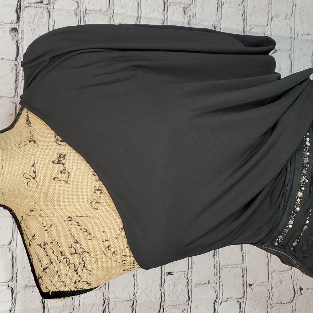 MM Couture by Miss Me Black One-Shoulder Dress Size M - Picture 2 of 11